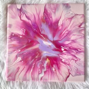 Pink Abstract Acrylic Painting - The Crafting Coder