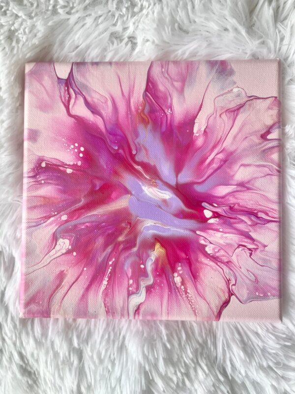 Pink Abstract Acrylic Painting - The Crafting Coder