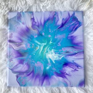 Purple Abstract Acrylic Painting - The Crafting Coder