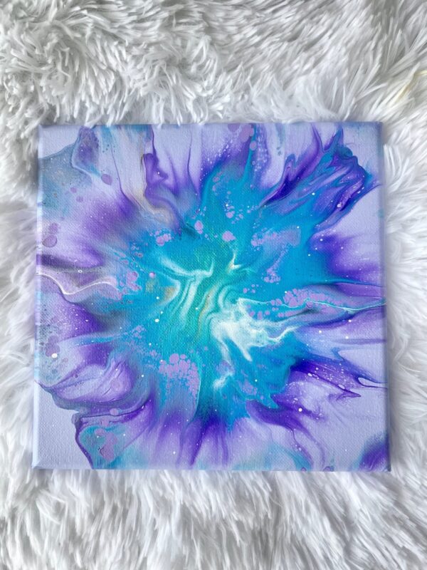 Purple Abstract Acrylic Painting - The Crafting Coder