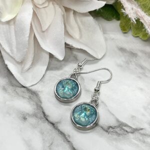 Silver and Blue Jelly Bear Earrings - The Crafting Coder