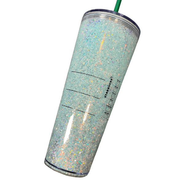 Teal Snow Globe Tumbler - The Crafting Coder